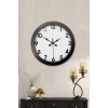 36 cm Siyah Metal Standart Duvar Saati