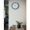 Zentime 36 Cm Blue Decorative Wall Clock