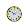 Zentime 36 Cm Yellow Decorative Wall Clock