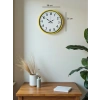 Zentime 36 Cm Yellow Decorative Wall Clock