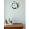 Zentime 36 Cm Green Decorative Wall Clock