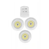3-piece Remote Controlled Adhesive Wireless Led Spot Lights (5365)