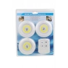 3-piece Remote Controlled Adhesive Wireless Led Spot Lights (5365)