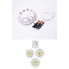 3lü Uzaktan Kumandalı Yapışkanlı Kablosuz Led Spot Lambalar (5365)