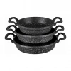 3PCS DÖKÜM SAHAN TAVA SET 18-20-22CM (5365)