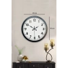 Zentime 40 Cm Black Elegant Wall Clock