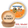 50 Adet Air Fryer Pişirme Kağıdı Tek Kullanımlık  23 Cm Yuvarlak Pişirme Kağıdı XXL PVC li (5365)