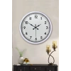 52 cm Beyaz Metal Dekoratif Duvar Saati
