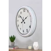 52 cm Beyaz Metal Dekoratif Duvar Saati