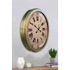 52 cm Eskitme Metal Roma Rakamlı Duvar Saati