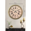 52 cm Eskitme Metal Roma Rakamlı Duvar Saati