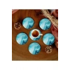 6 Adet Desenli Mdf Bardak Altlığı