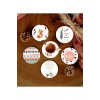 6 Adet Desenli Mdf Bardak Altlığı