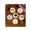 6 Adet Desenli Mdf Bardak Altlığı