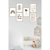 6lı Çerçeve Görünümlü Çocuk Odası Fil Model Mdf Tablo 20 x 15