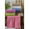 6 lı El Yüz Havlu Seti Pamuklu Havlu Takımı Renkli Pembe
