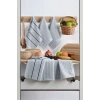 6 lı Luna Naturel Mutfak Havlu Seti %100 Pamuklu 30X50 Cm Açık Gri