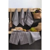 6 lı Luna Naturel Mutfak Havlu Seti %100 Pamuklu 30X50 Cm Antrasit
