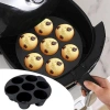 7 Gözlü Silikon Çok Amaçlı Airfryer Muffin Cupcake Kek ve Çörek Pişirme Kalıbı (5365)