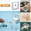 9x9 cm Standlı 3D Takı Ziynet Hatıra Koleksiyon Saklama Kutusu Şeffaf Film Çerçevesi (5365)