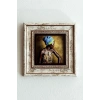 Afrikalı Kadın Çerçeveli Taş Tablo , Çerçeveli Taş Duvar Dekoru-enkcrcvtbl-00160 20 cm