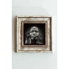Afrikalı Kadın Çerçeveli Taş Tablo , Çerçeveli Taş Duvar Dekoru-enkcrcvtbl-00195 20 cm
