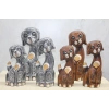 Набор из 3 деревянных собачек