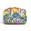 Ahşap İstanbul Temalı Magnet - Model 8