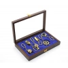Wooden Boxed Brass 6-Piece Keychain Set