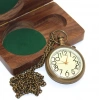 Wooden Box Brass Pocket Watch Model 3