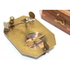 Wooden Boxed Brass Compass Model 6