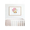 Ahşap Zürafa Baskılı Bebek Odası Çerçeveli Tablo - Naturel 35 x 50