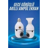 Akıllı Dönebilen Gece Görüşlü Kamera Ampülü 360 Derece