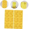 Gold Color Disco Rectangular Cut Door Curtain Gold