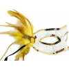 Golden Side Feathered Sequin Party Mask