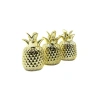 Pineapple Designed Figurine - Mini Size - Ceramic - Shiny Gold - Decorative Ornament