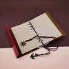 Anlamlı Hediye Deri Defter 18.5x12.5 Cm Pusula Desenli