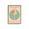 Aperol Spritz Ahşap Çerçeveli Tablo 23 x 30