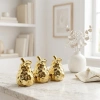 Pear Design Small Ceramic Figurine - Shiny Gold - Ornament