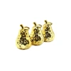 Pear Design Small Ceramic Figurine - Shiny Gold - Ornament