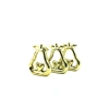 Pear and Heart Design Ornament - Large Size - Ceramic - Glossy Gold