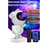 Astronot Bluetooth Hoparlör Bulutsusu Galax yAy Tavan Gökyüzü Projektör Zamanlayıcı Gece Lambası