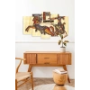 At Ok Kadın Manzara 5 Parçalı Mdf Tablo 60 x 100