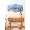 Atlı Birlikler Manzarası 5 Parçalı Mdf Tablo 60 x 100
