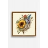 Ayçiçeği Ahşap Çerçeveli Tablo 23 x 23