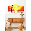 Balık Tutan İnsan 5 Parçalı Mdf Tablo 60 x 100