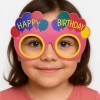 Balon Desenli Karton Doğum Günü Gözlükleri 6 Adet Pembe Renk (5365)
