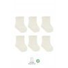Basic Soket Çorap 6lı Set Ekru Renkli Konfor