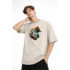Bear2 - Oversize Tişört BEJ