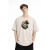 Bear2 - Oversize Tişört BEJ